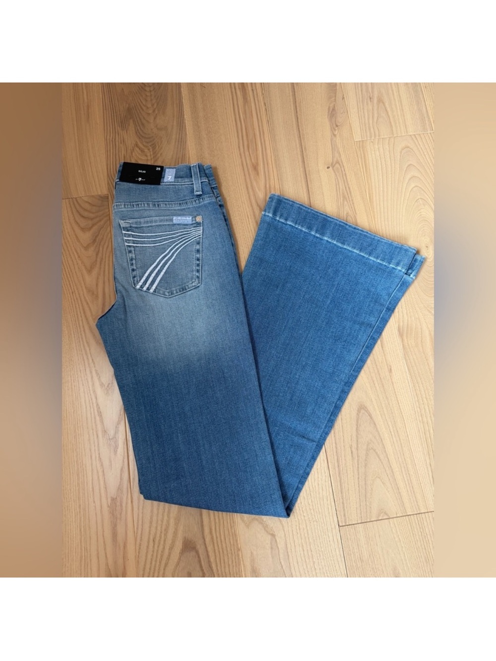 7 For All Mankind Dojo Original Jeans Women's Flare Leg Trouser NWT Size 25